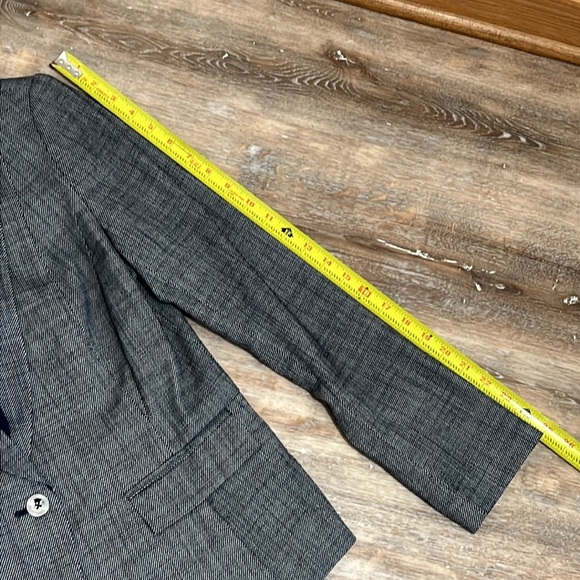 White House Black Market Women's Blazer Size 10 Blue White Office Business - Picture 12 of 15